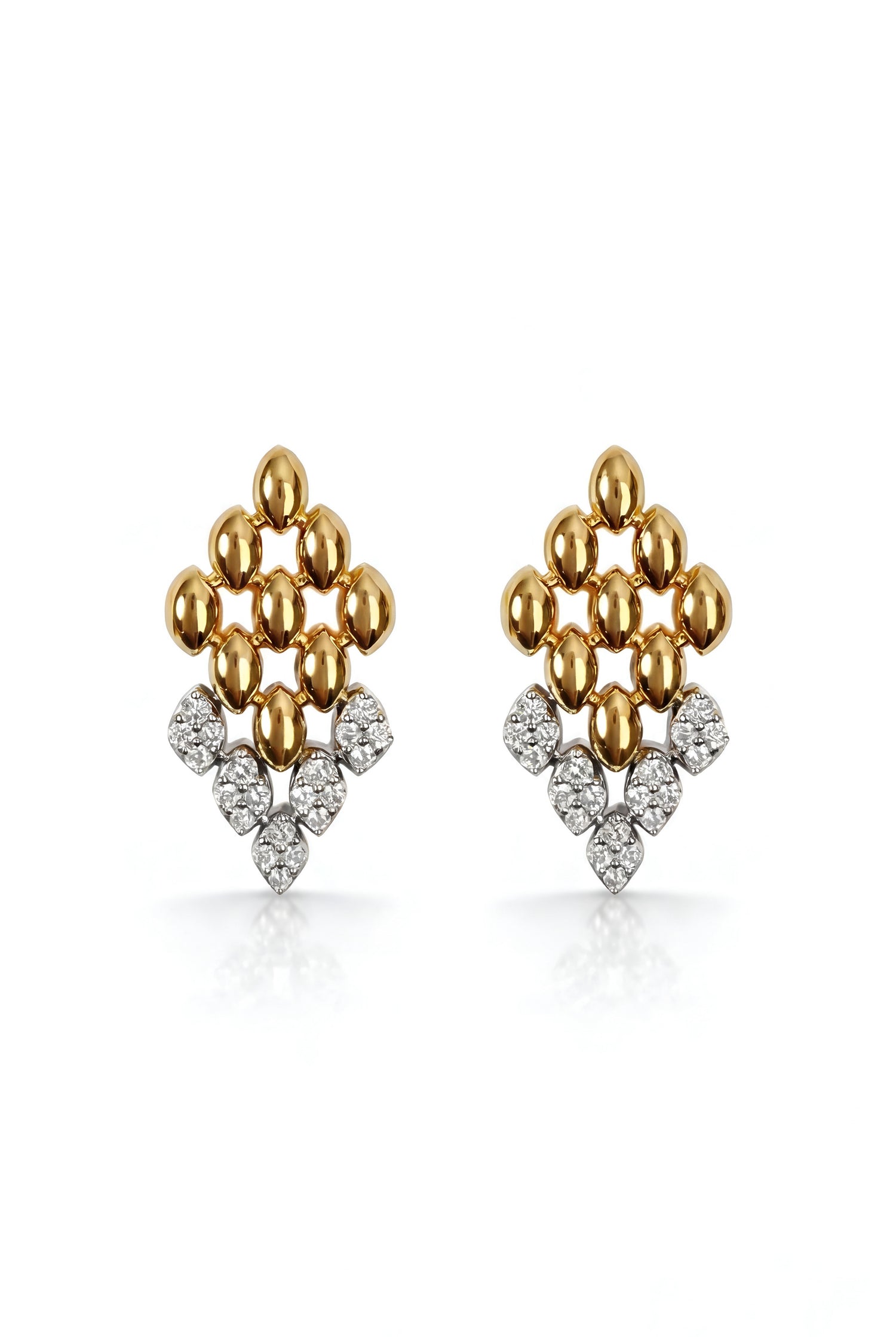 Golden Mesh Drop Küpe