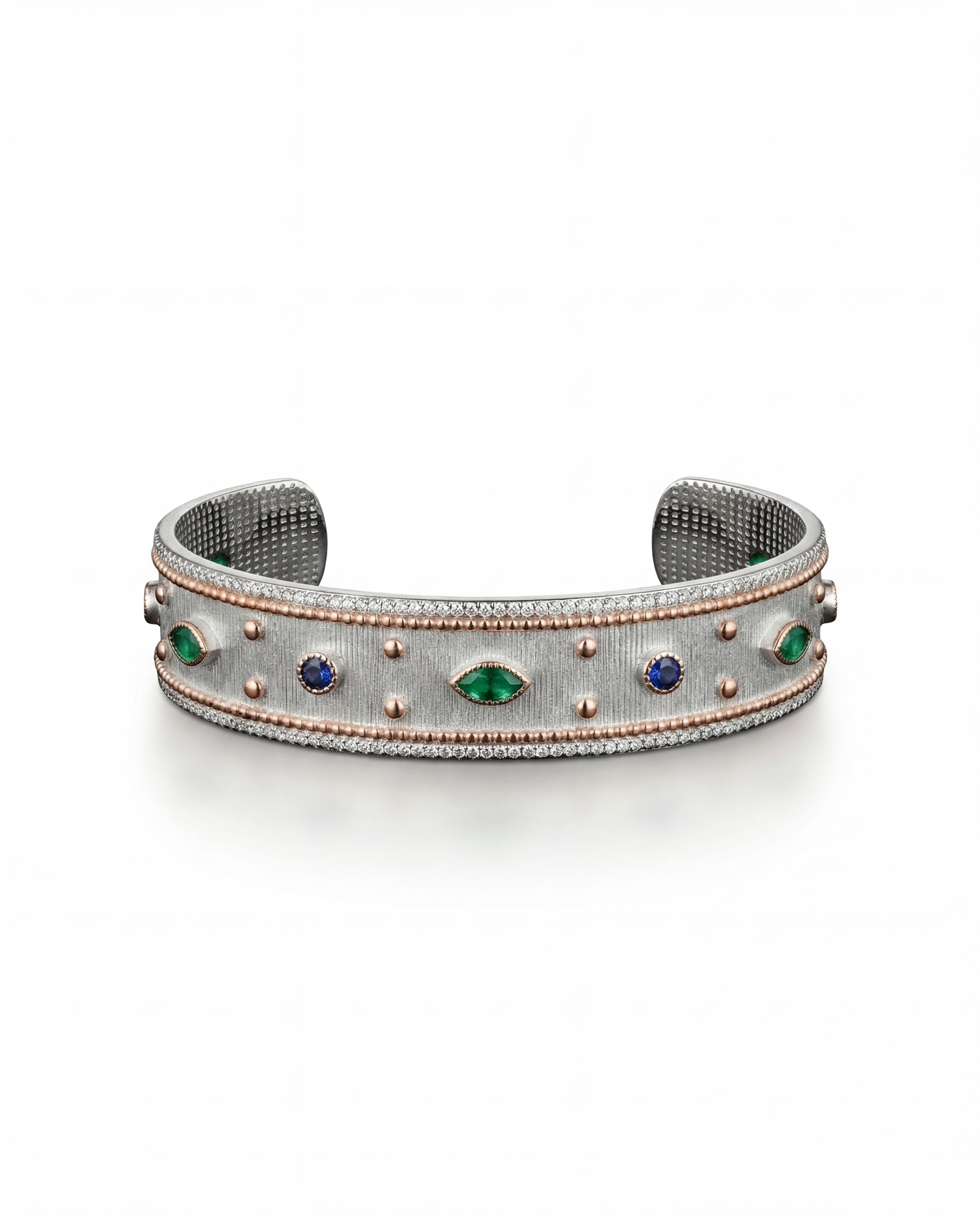 MULTI-STONE STUD CUFF