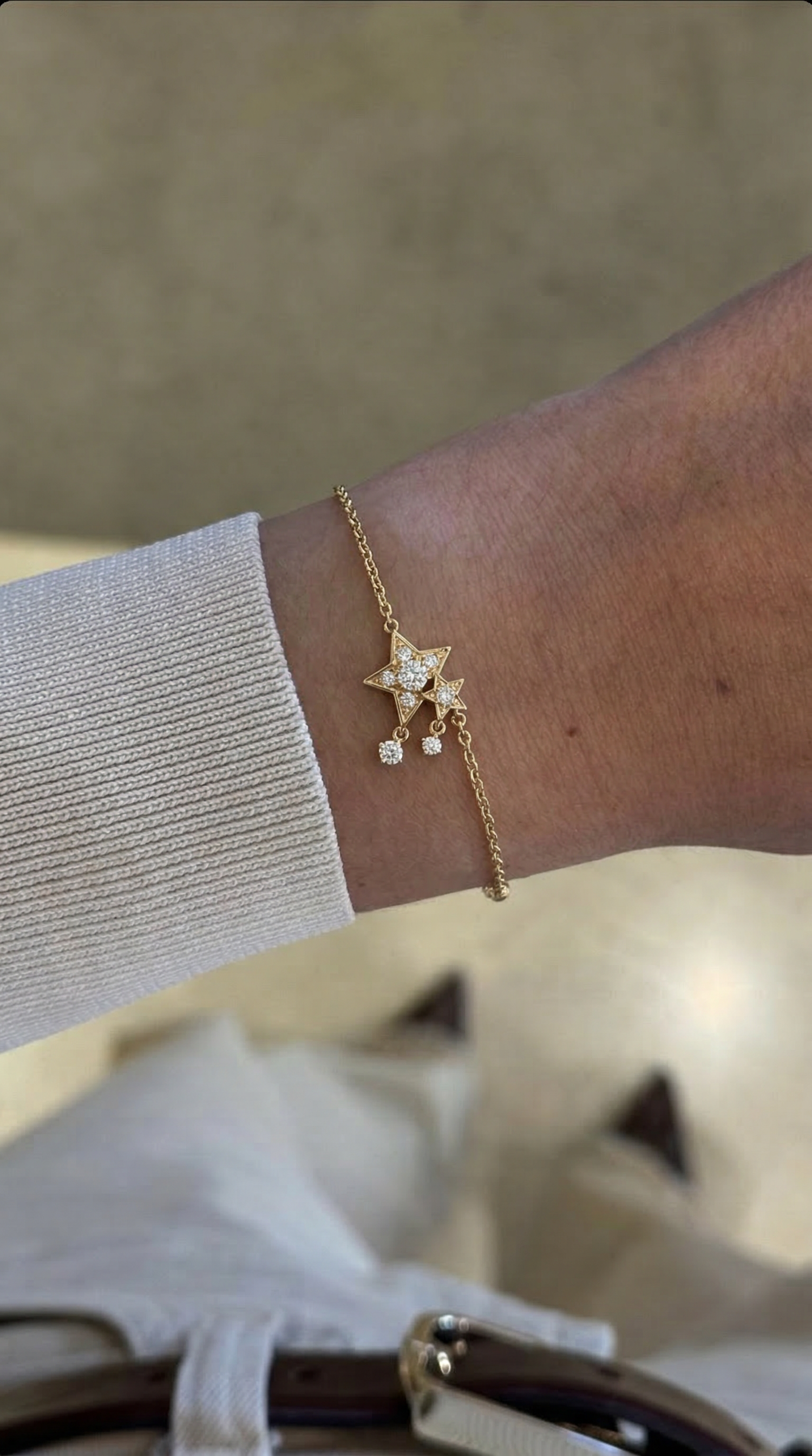 Çift Yıldız Taşlı Bileklik