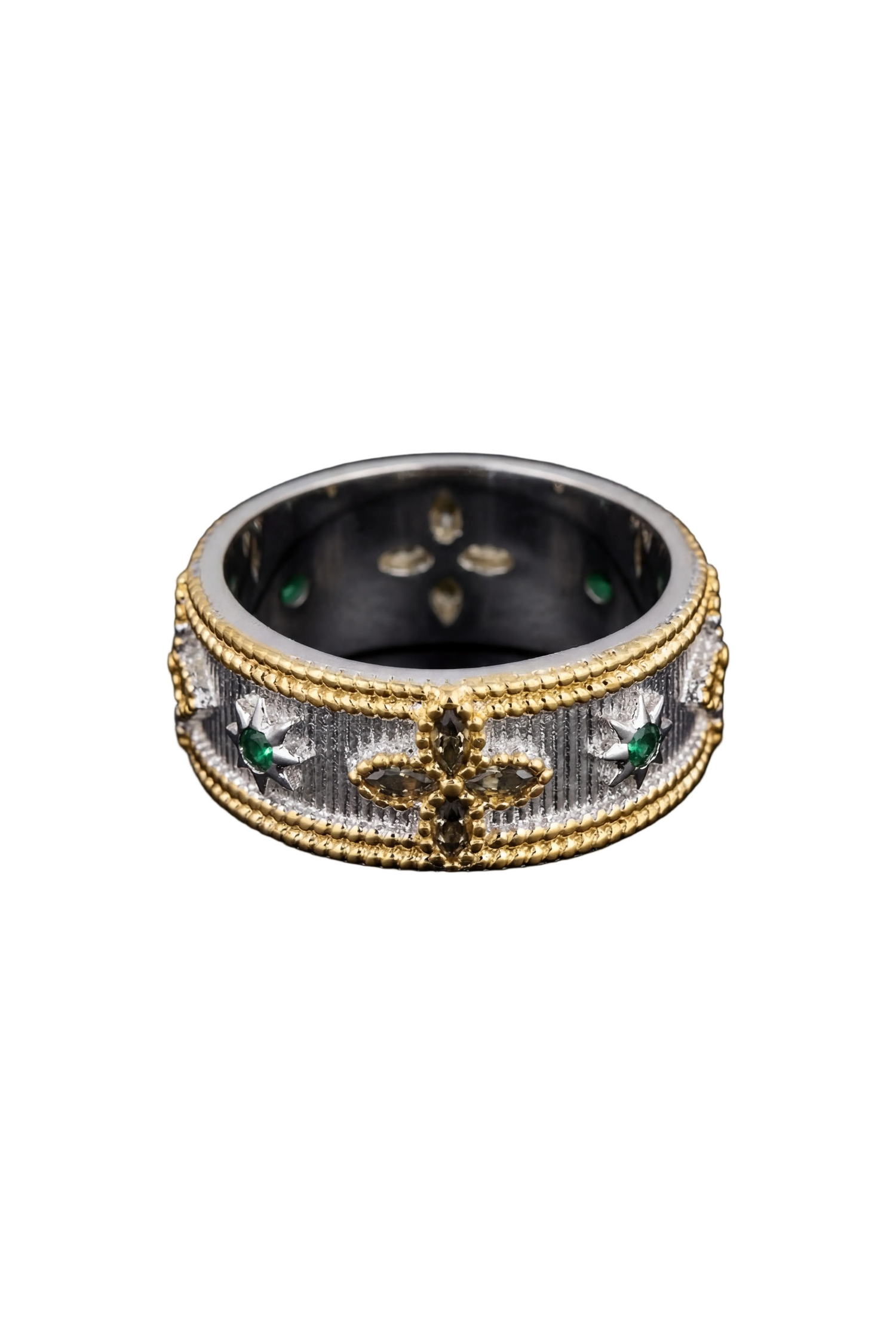 Dual Halo Emerald Yüzük