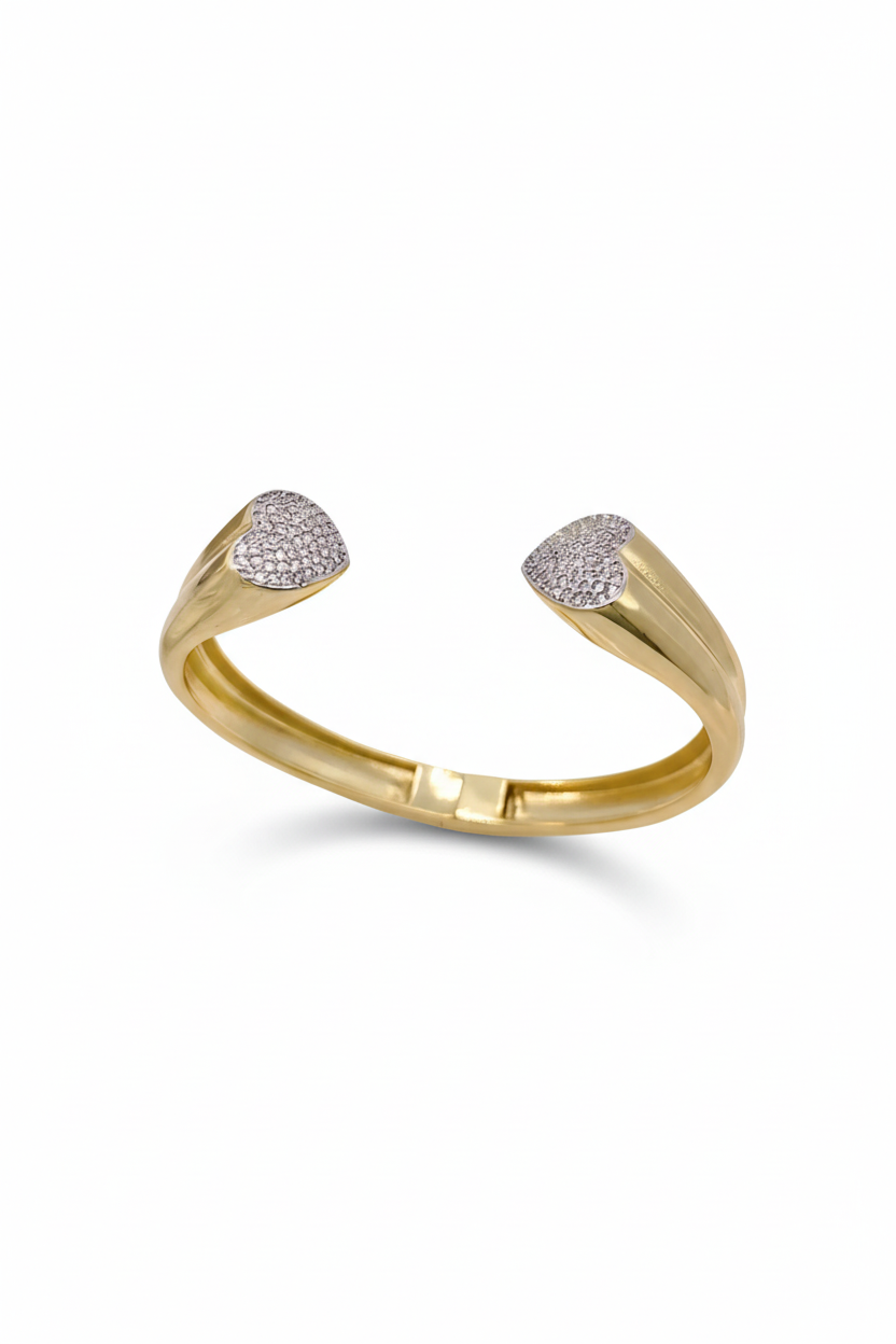 Altın Kalp Bilezik - 2:3 Dikey