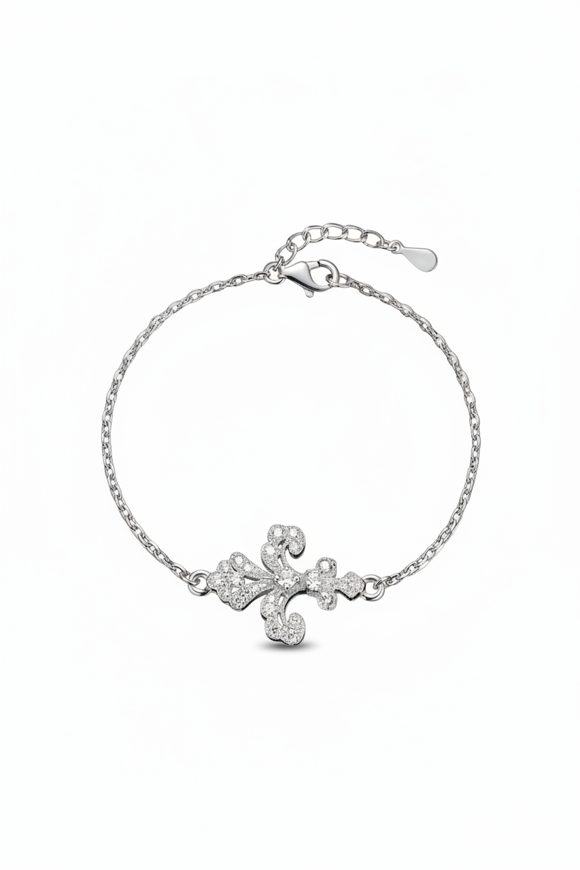 Fleur-de-lis Bileklik - Beyaz Arka Plan + Kırpılmış + Minik Shadow