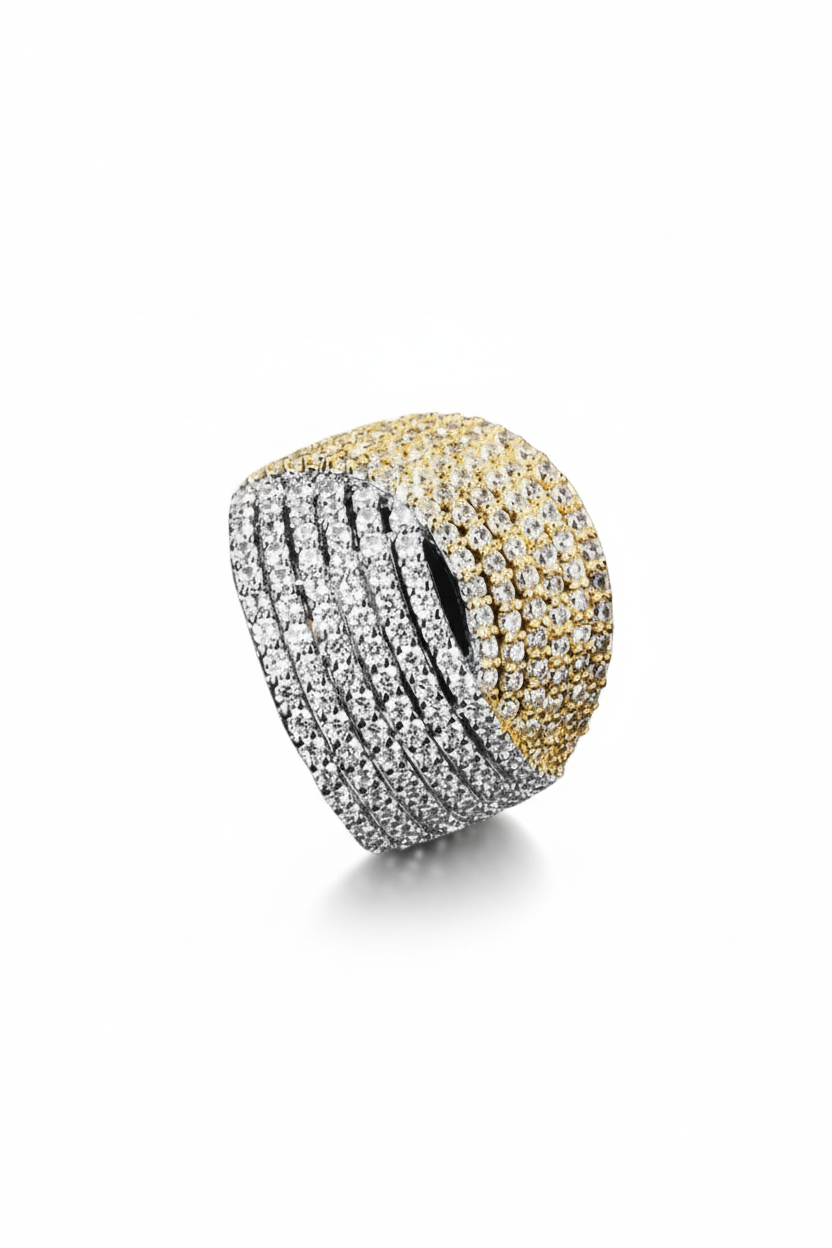 Çift Ton Şeritli Yüzük