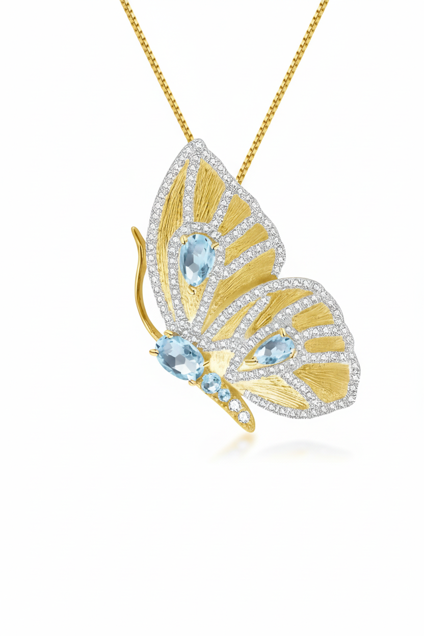 Papillion Kolye - Lüks Contact Shadow