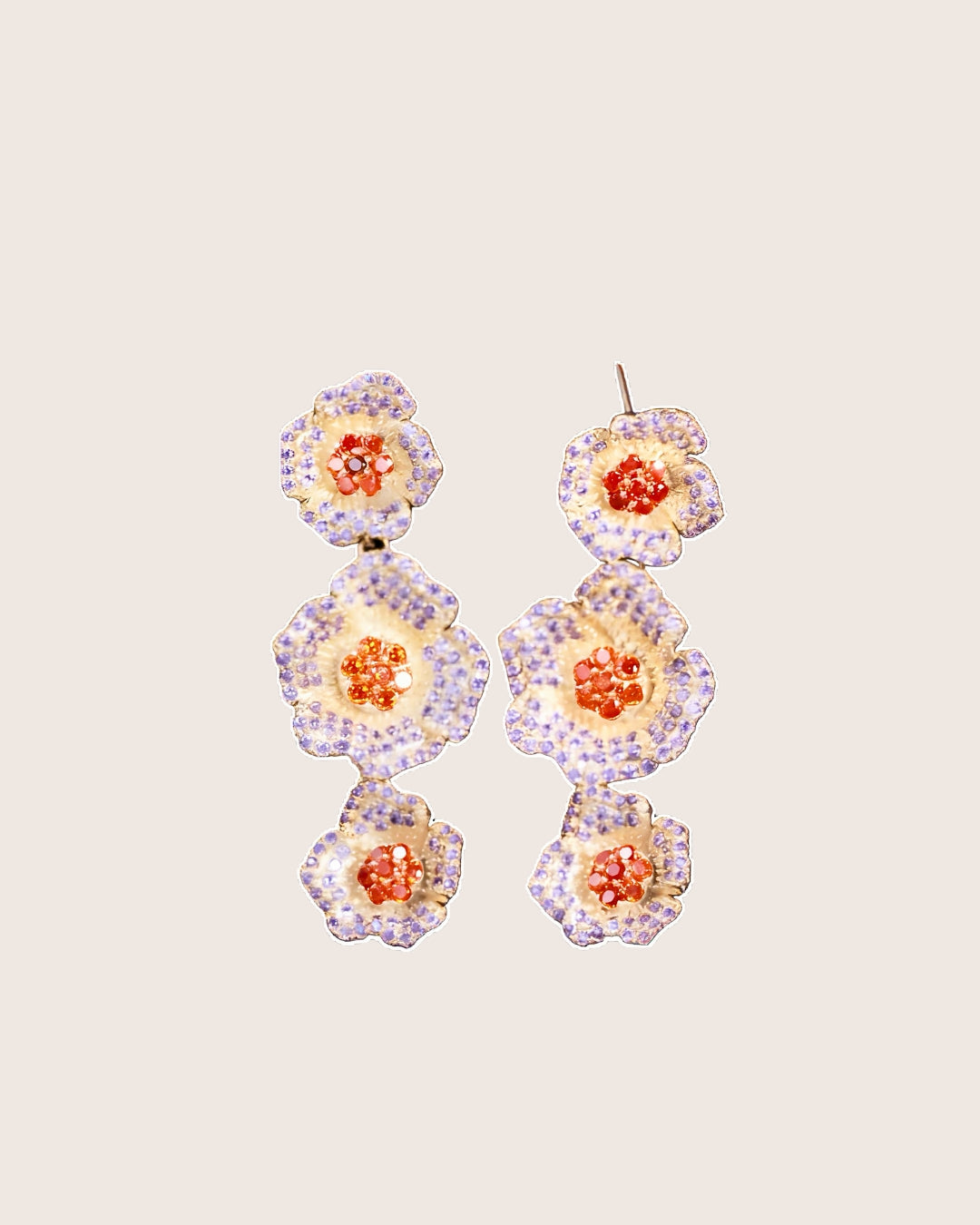 PURPLE CHAMPAGNE EARRINGS