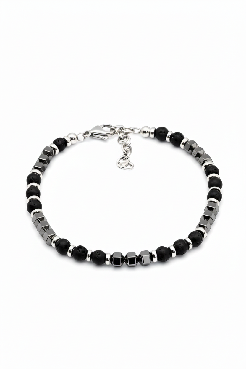 Siyah Boncuklu Bilezik - 2:3 Dikey